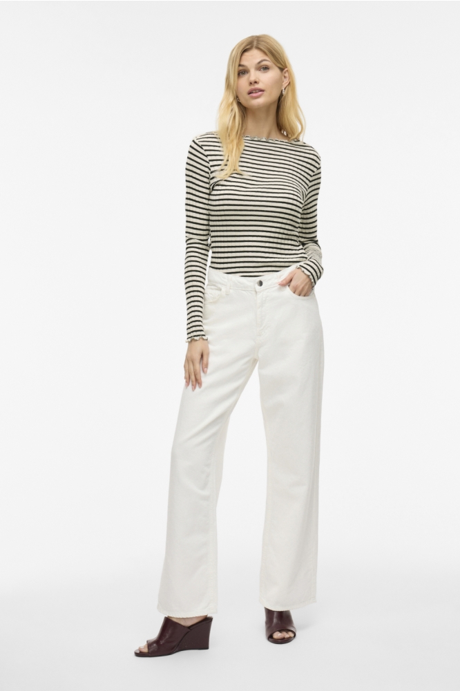 VIRIKA L/S FUNNEL NECK TOP - NOOS 14107470 BIRCH/BLACK